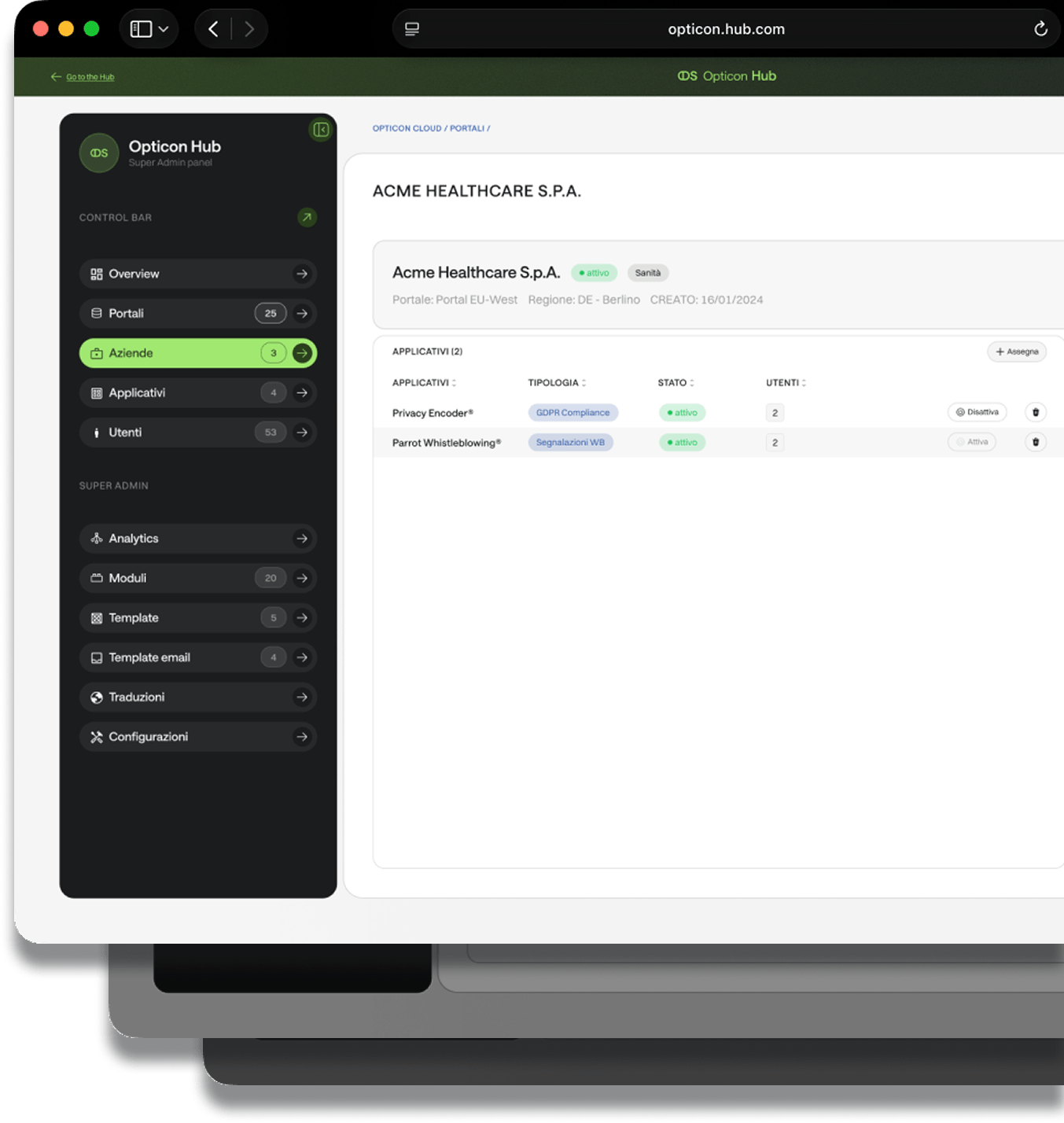Enterprise data protection services and Privacy Encoder platform - all with Opticon Hub